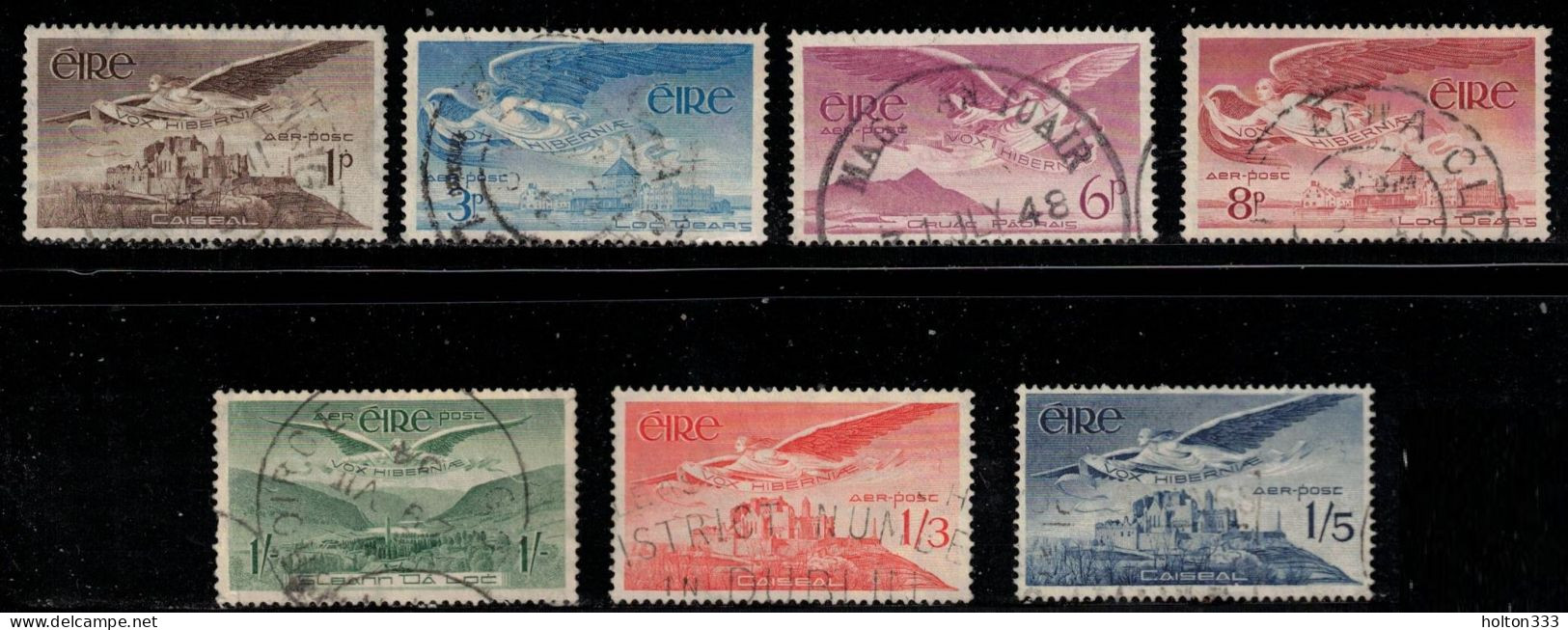 IRELAND Scott # C1-7 Used - Airmails - Usados