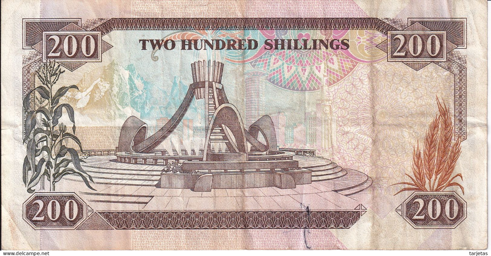 BILLETE DE KENIA DE 200 SHILINGS DEL AÑO 1992 (BANK NOTE) - Kenya