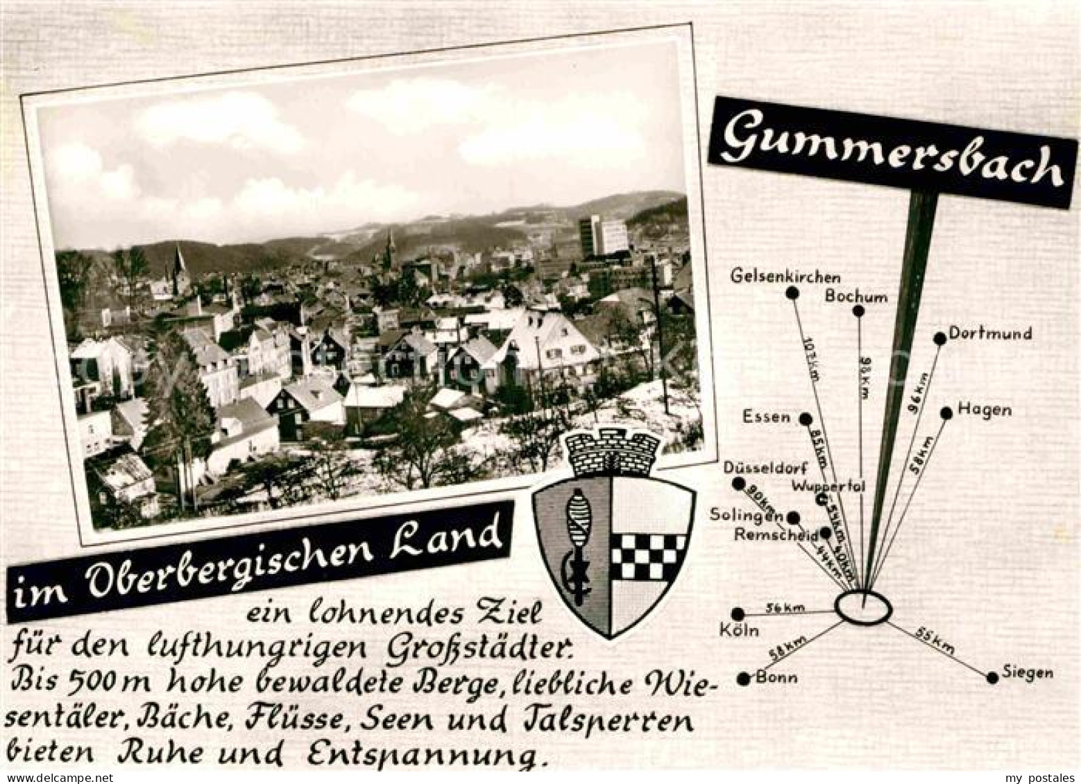 42760226 Gummersbach Panorama Landkarte Gummersbach - Gummersbach