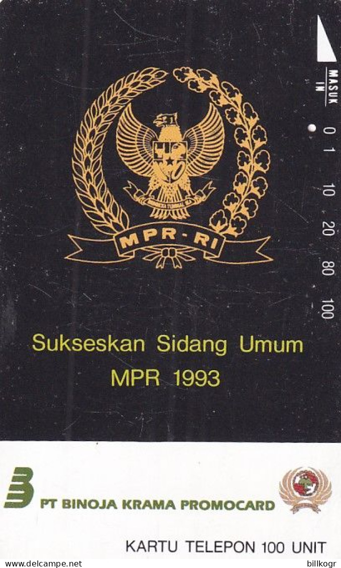 INDONESIA - Sukseskan Sidang Umum MPR 1993, Tirage 15000, 07/93, Used - Indonesia