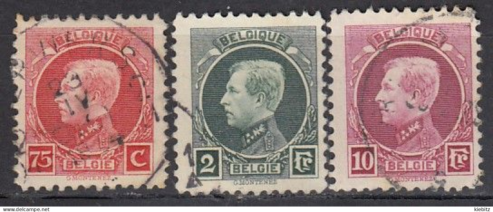 BELGIEN 1922 - MiNr: 181-182-184 Used - 1921-1925 Petit Montenez