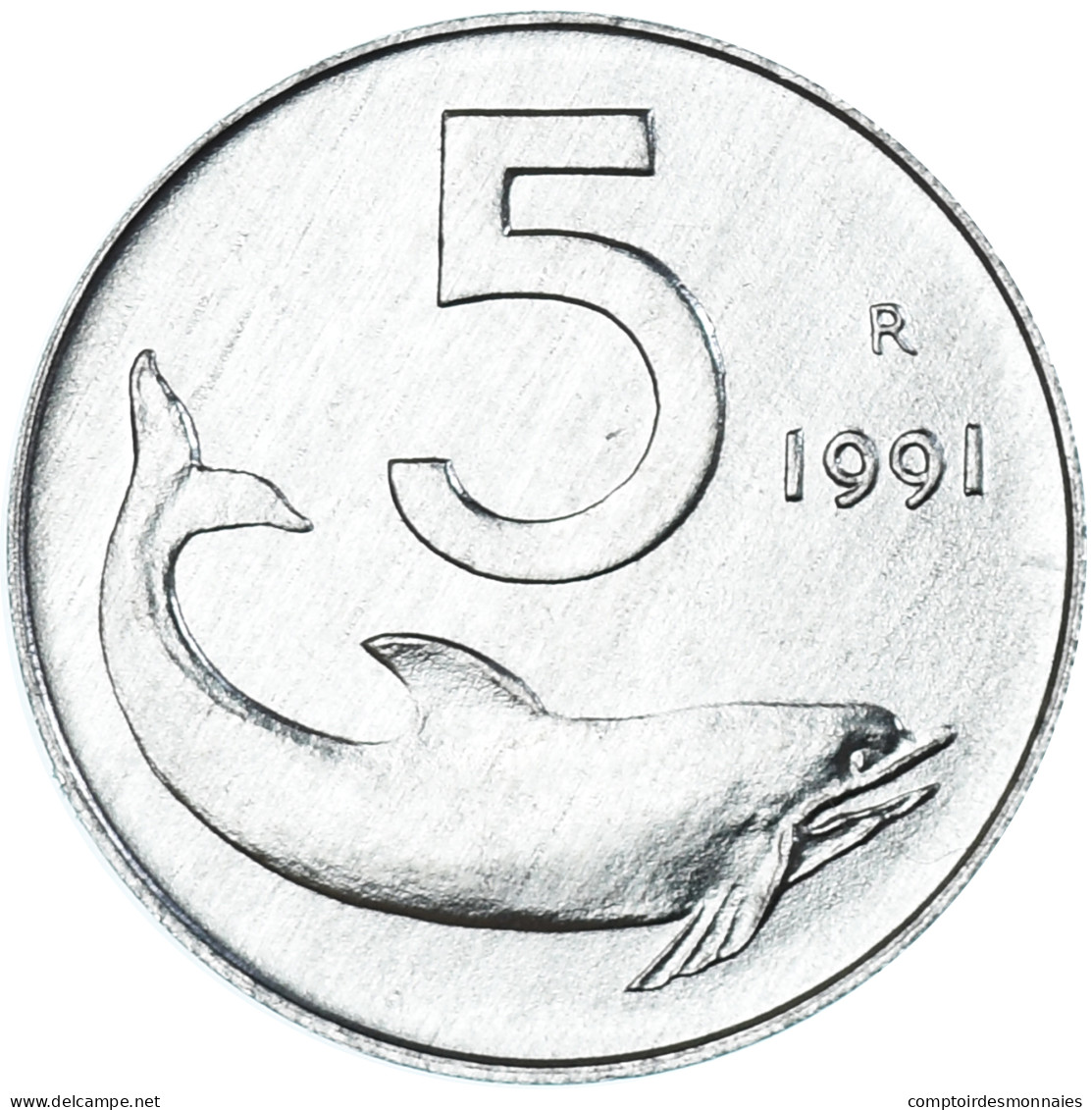 Monnaie, Italie, 5 Lire, 1991, Rome, SPL, Aluminium, KM:92 - 5 Lire