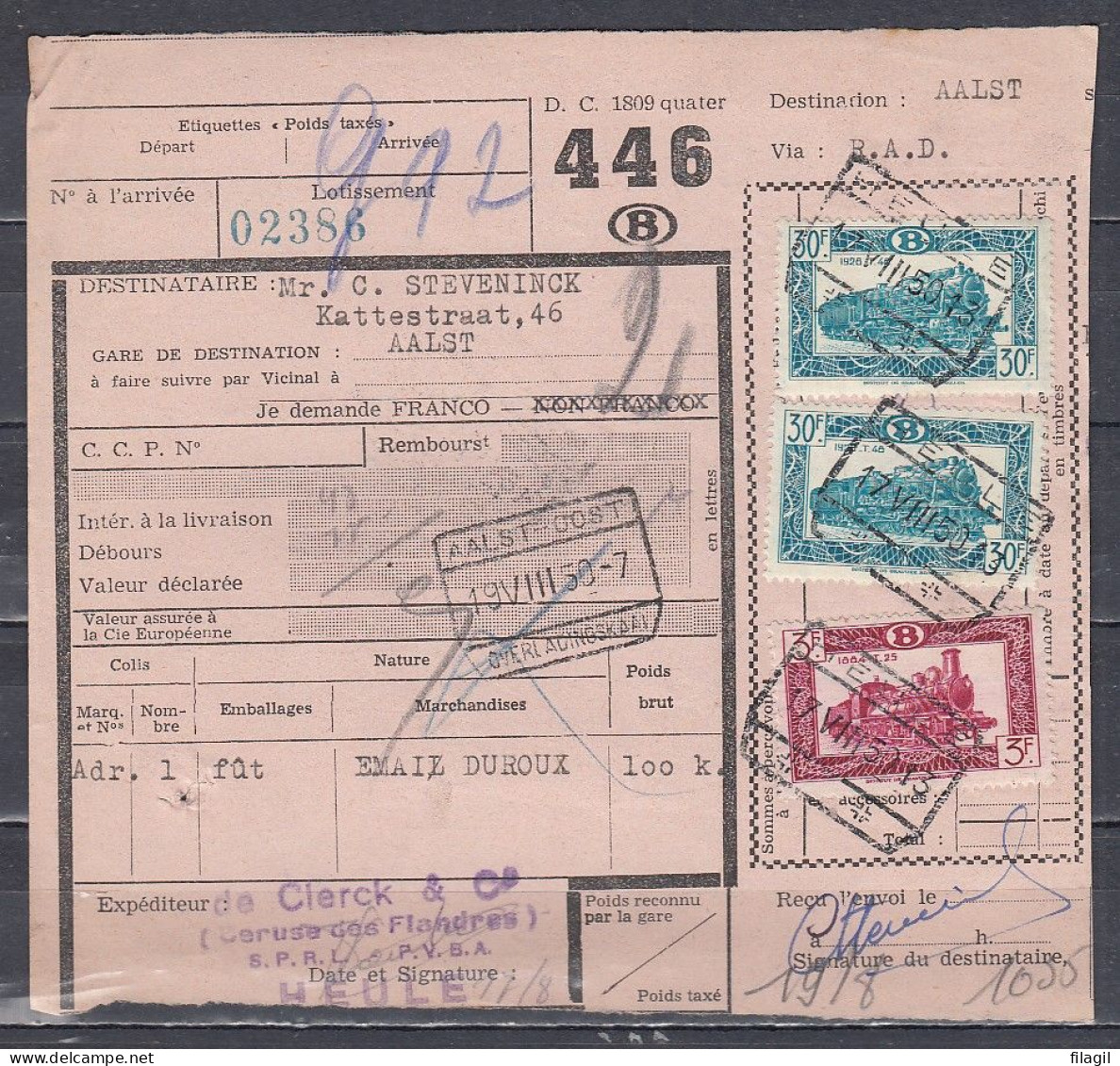 Vrachtbrief Met Stempel HEULE - Documents & Fragments