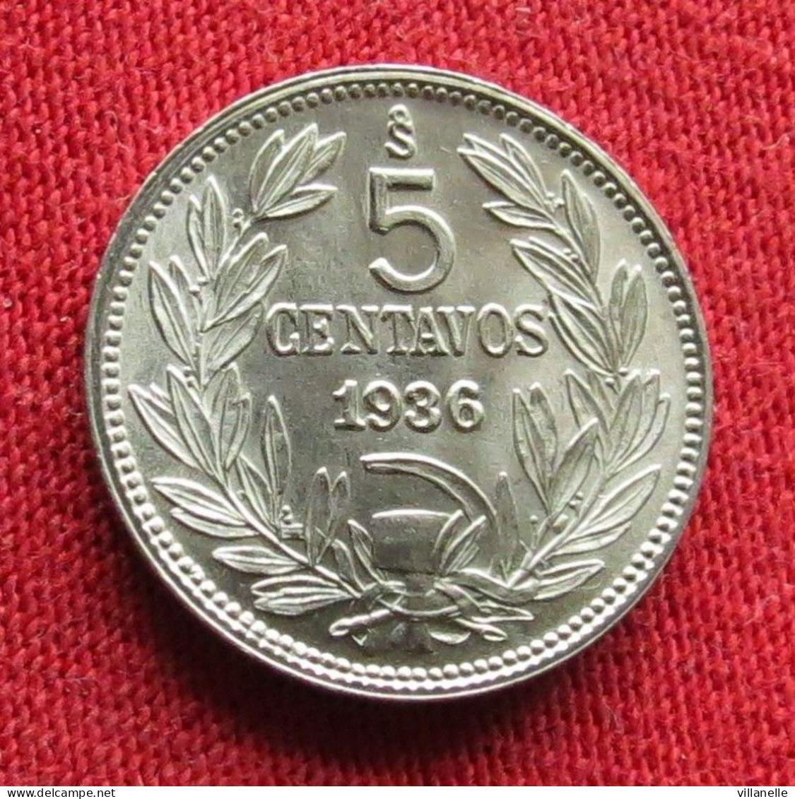 Chile 5 Centavos 1936 KM# 165 *VT Chili - Chile