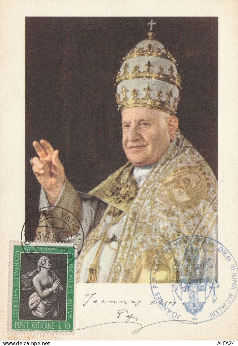 MAXIMUM CARD VATICANO 1963 PAPAGIOVANNI XXIII (MX696 - Cartoline Maximum