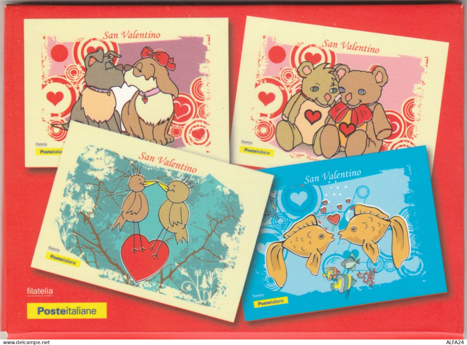 4 CARTOLINE EDITE POSTE ITALIANE PER SAN VALENTINO (MX631 - Valentine's Day