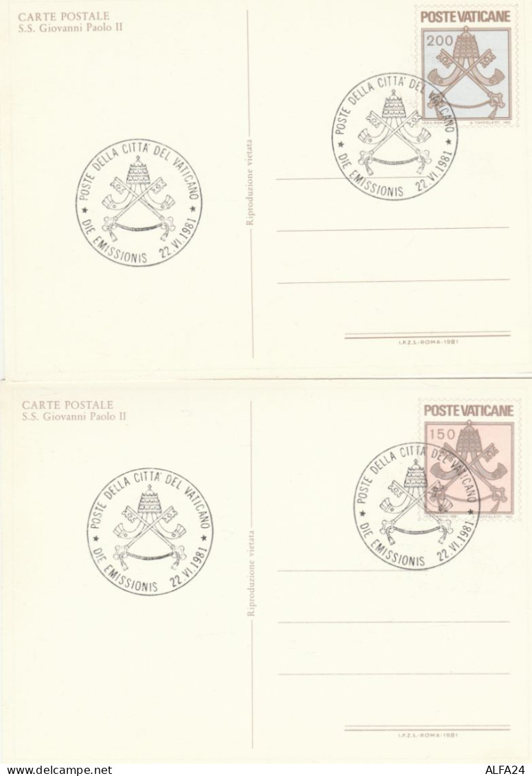 2 INTERI POSTALI VATICANO FDC (MX602 - Entiers Postaux