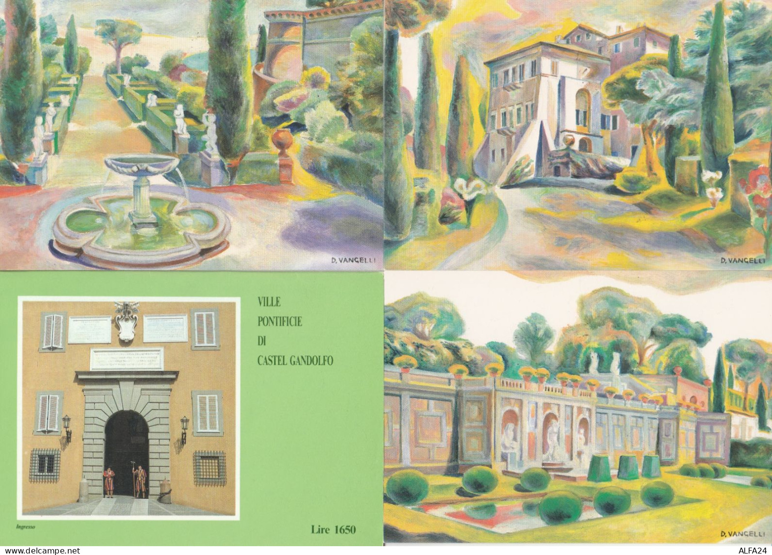 SERIE 4 INTERI POSTALI VATICANO FDC CASTEL GANDOLFO  (MX557 - Entiers Postaux