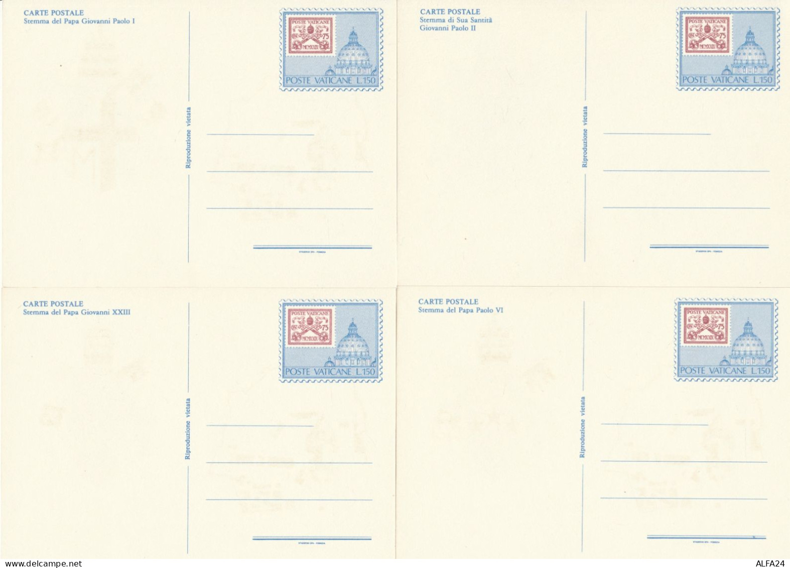 SERIE 6 INTERI POSTALI VATICANO NUOVI COSTITUZIONE STATO (MX569 - Postal Stationeries