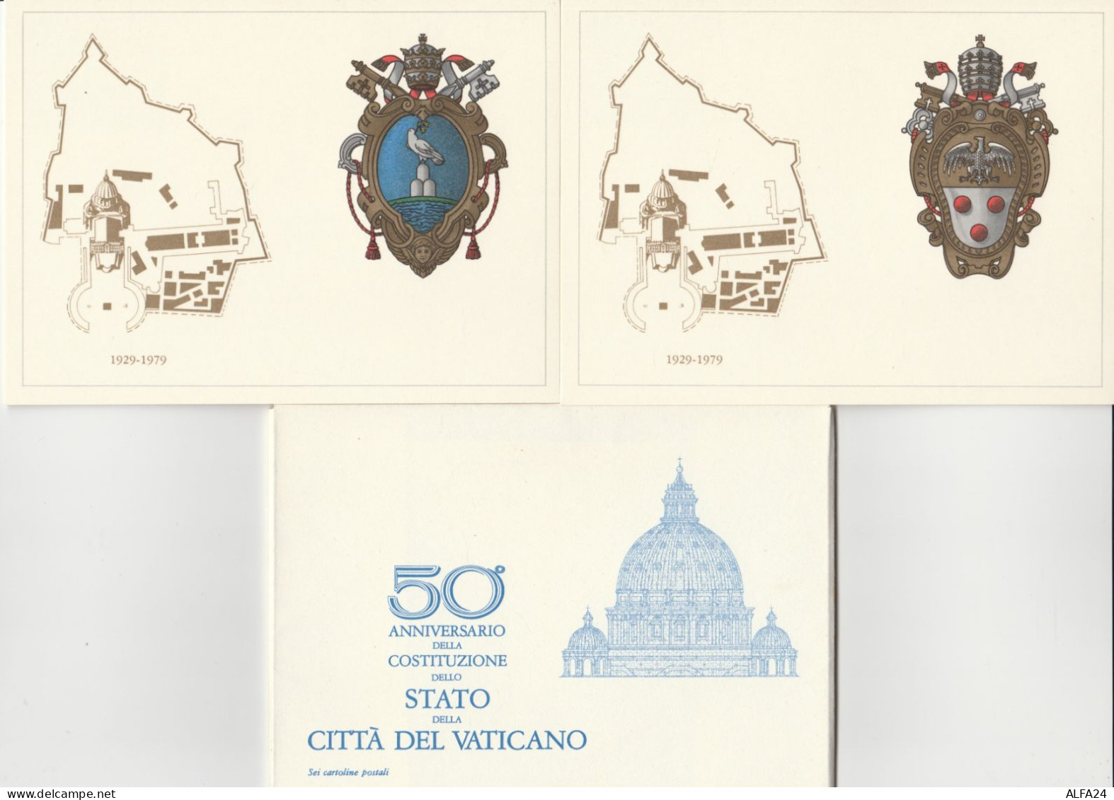 SERIE 6 INTERI POSTALI VATICANO NUOVI COSTITUZIONE STATO (MX569 - Postal Stationeries