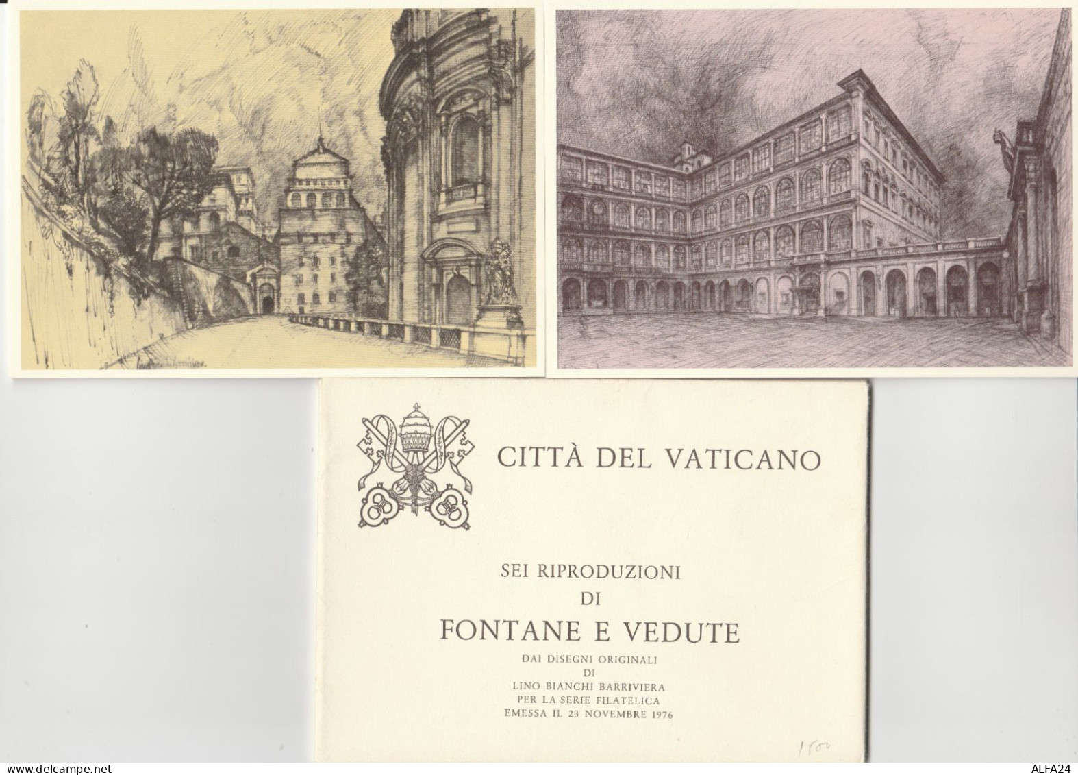 SERIE 6 INTERI POSTALI VATICANO NUOVI FONTANE E VEDUTE (MX573 - Enteros Postales