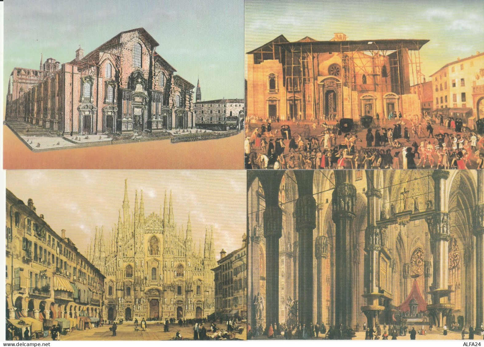 SERIE 4 INTERI POSTALI VATICANO FDC SESTO CENTENATIO FONDAZIONE DUOMO (MX508 - Entiers Postaux