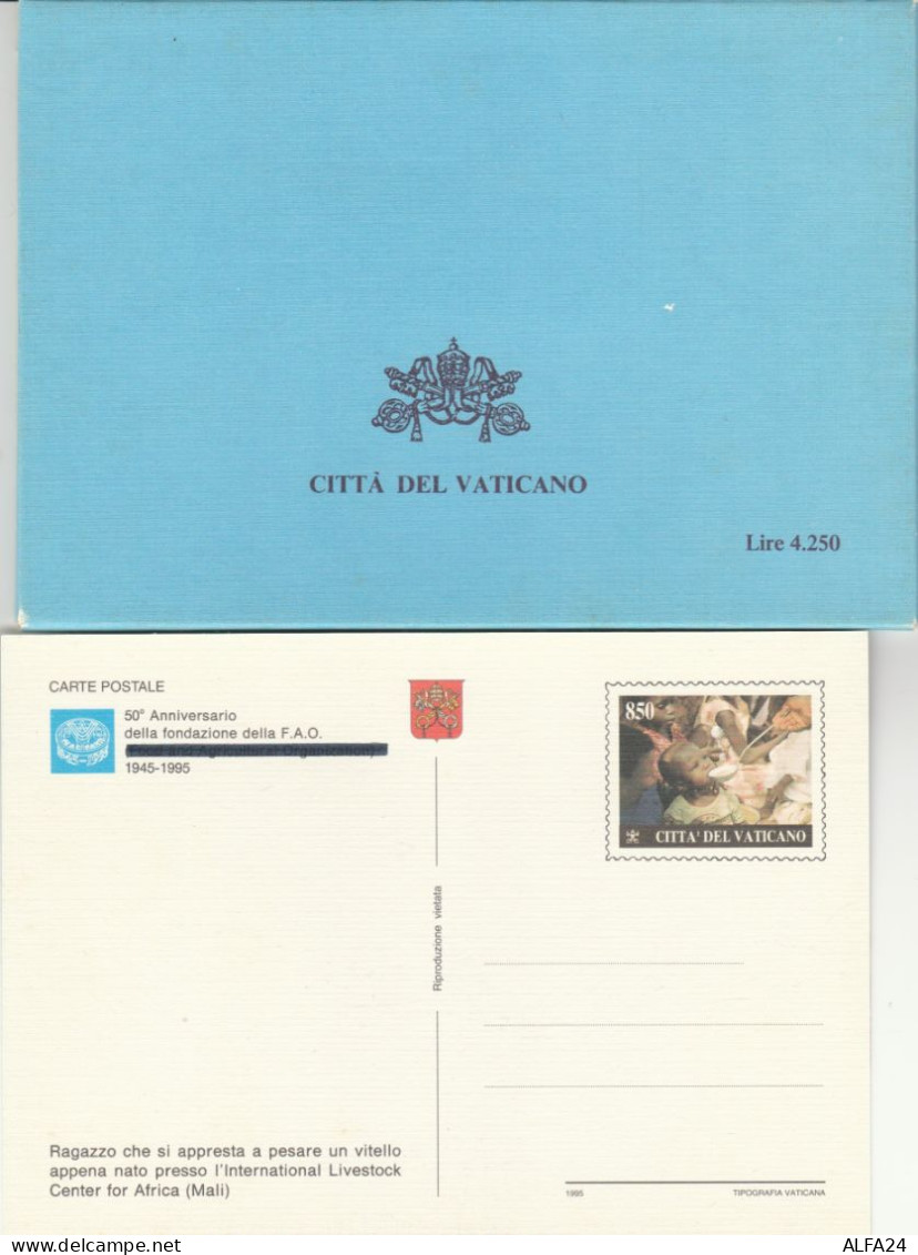 SERIE 5 INTERI POSTALI VATICANO NUOVI  FAO (MX494 - Postal Stationeries