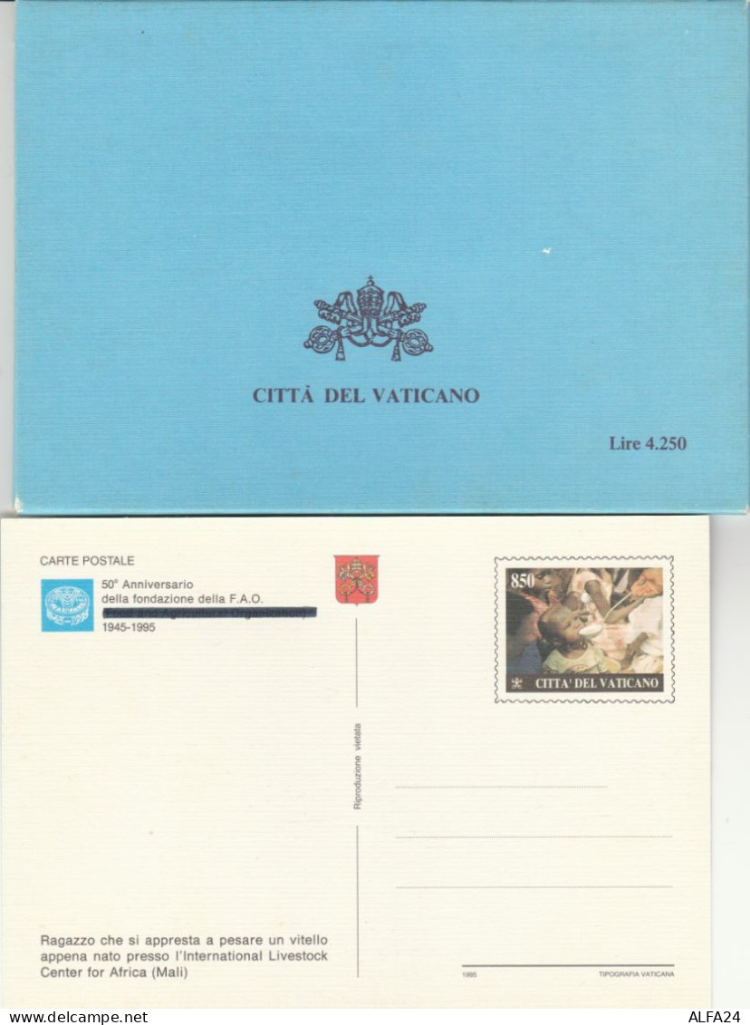 SERIE 5 INTERI POSTALI VATICANO NUOVI  FAO (MX495 - Postal Stationeries