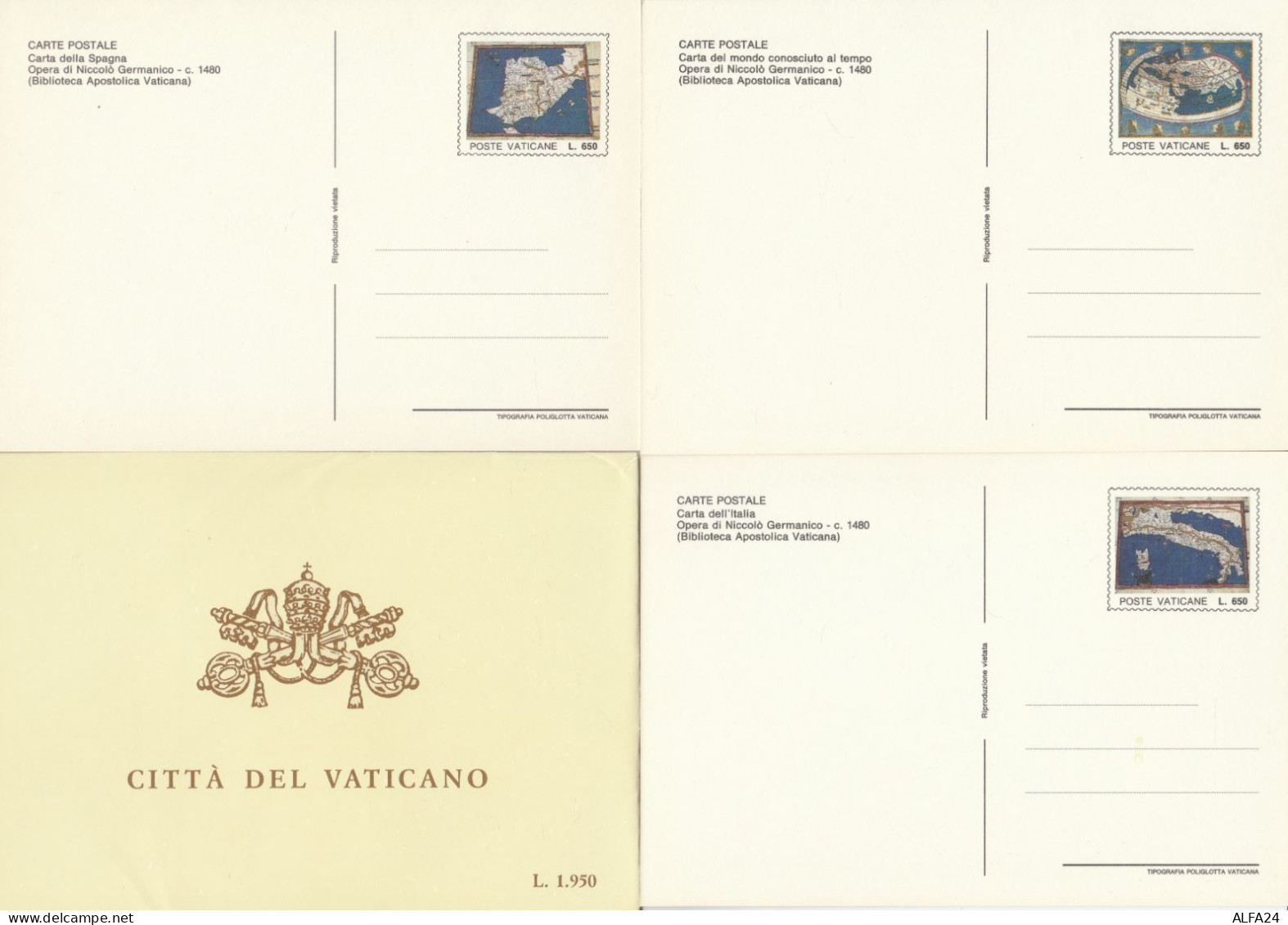 SERIE 3 INTERI POSTALI VATICANO NUOVI MANOSCRITTI (MX473 - Interi Postali