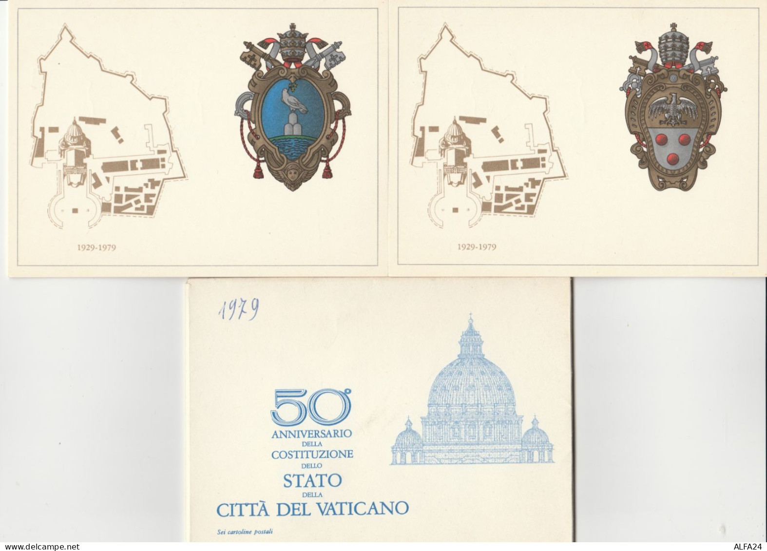 SERIE 6 INTERI POSTALI VATICANO FDC COSTITUZIONE STATO (MX325 - Entiers Postaux