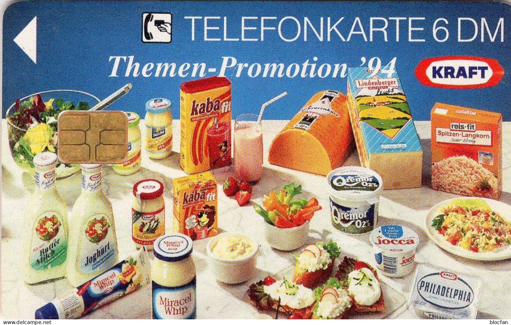 Kraft Lebensmittel TK K186/02.1994 O 30€ 6.000Exemplare Promotion Fühl Dich Fit Mit Milchprodukt TC Phonecard Of Germany - Alimentación