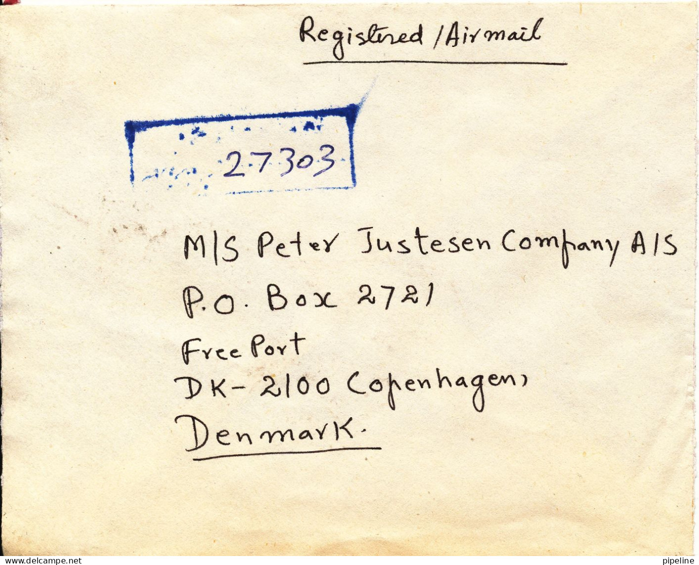 Iran Registered Cover Sent Air Mail To Denmark Topic Stamps On The Backside Of The Cover From Consul Of Pakistan Mashhad - Iran