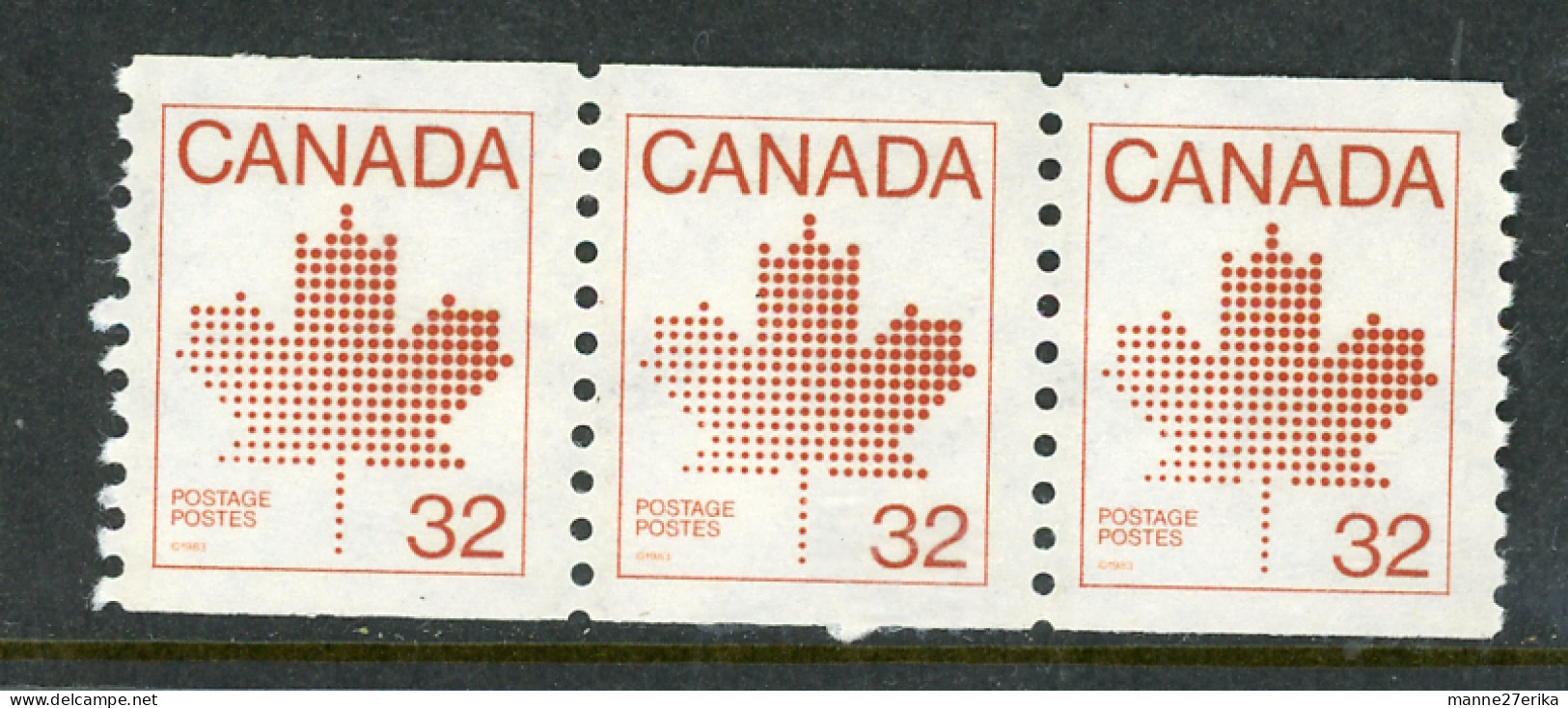 -Canada- 1982- "Coil Stamps" (**) - Francobolli In Bobina