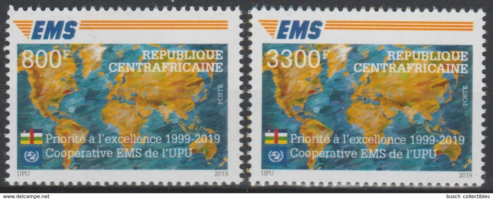 Central Africa Centrafrique 2019 Mi. ? Joint Issue 20e Anniversaire EMS 20 Years Emission Commune E.M.S. UPU - Zentralafrik. Republik