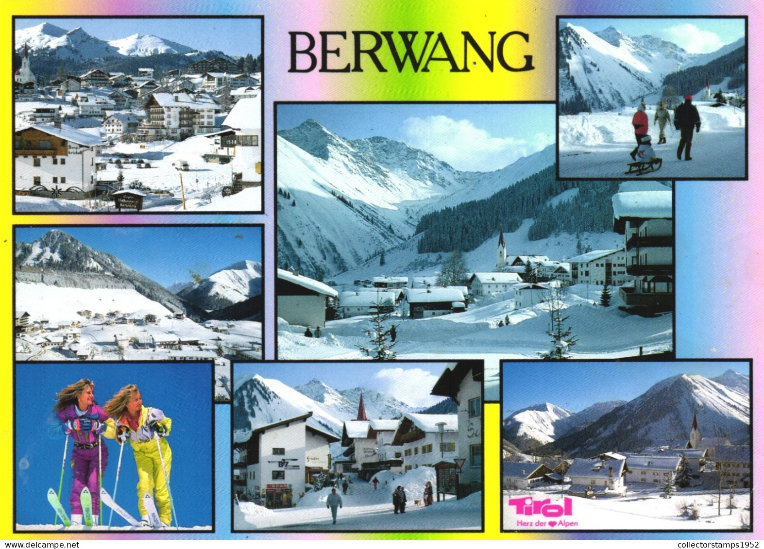 BERWANG, TIROL, MULTIPLE VIEWS, ARCHITECTURE, SKI, MOUNTAIN, CHILD, LUGE, AUSTRIA - Berwang