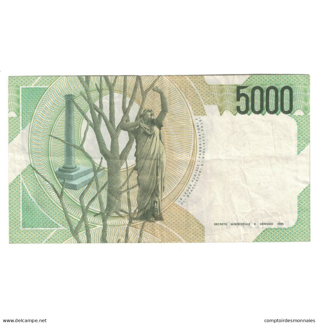 Billet, Italie, 5000 Lire, 1985, KM:111a, TTB - 5.000 Lire