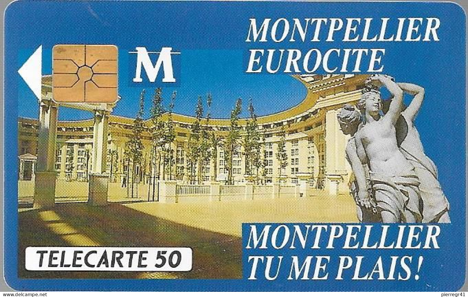 CARTE-PRIVEE-50U-GemA-D325-MONTPELLIER-EUROCITE-R° Glacé-Utilisé-TBE/LUXE - Privées