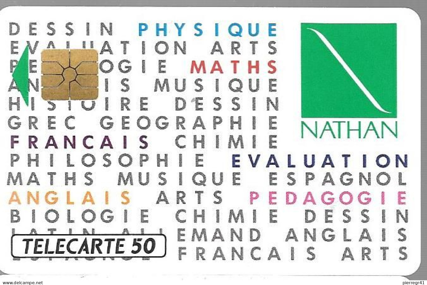 CARTE-PRIVEE-50U-SO2-D334-NATHAN-JeuxV° N°2880-R°Mat-Utilisé-TBE - Privées