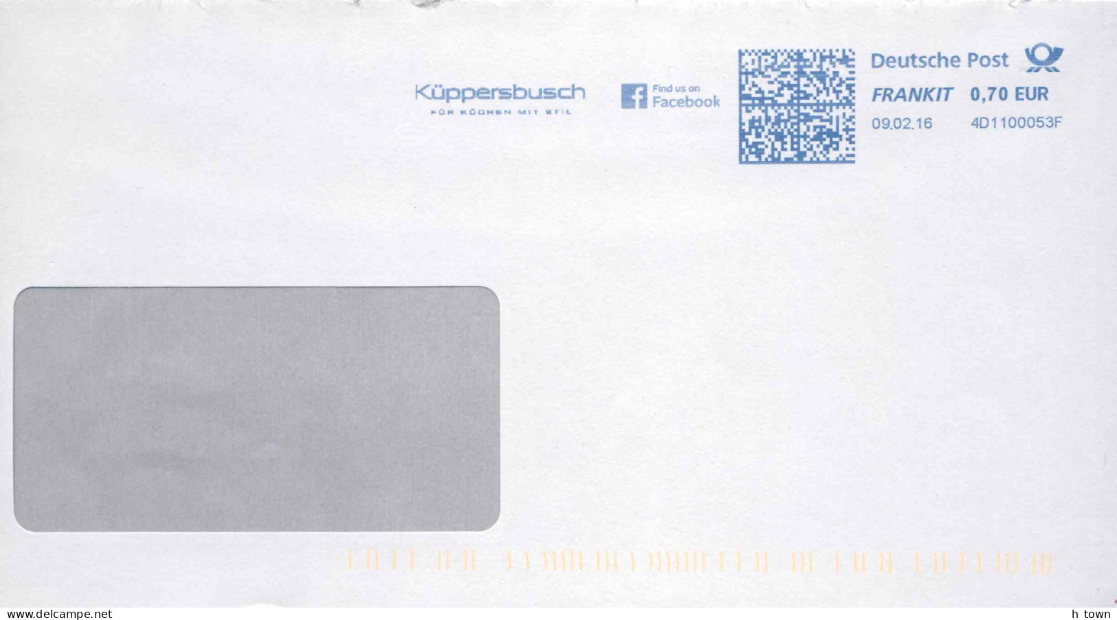 829  Internet, Social Media - "Find Us On Facebook": Meter Stamp From Germany. Informatics Computer Küppersbusch - Computers