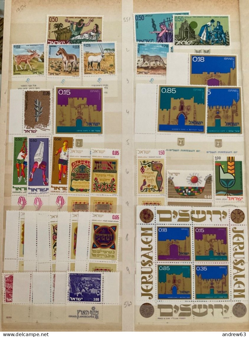 ISRAELE - Israel - 1970+1971 - Annata Completa Con Bandelle - Full Year MNH ** With Tabs - Años Completos