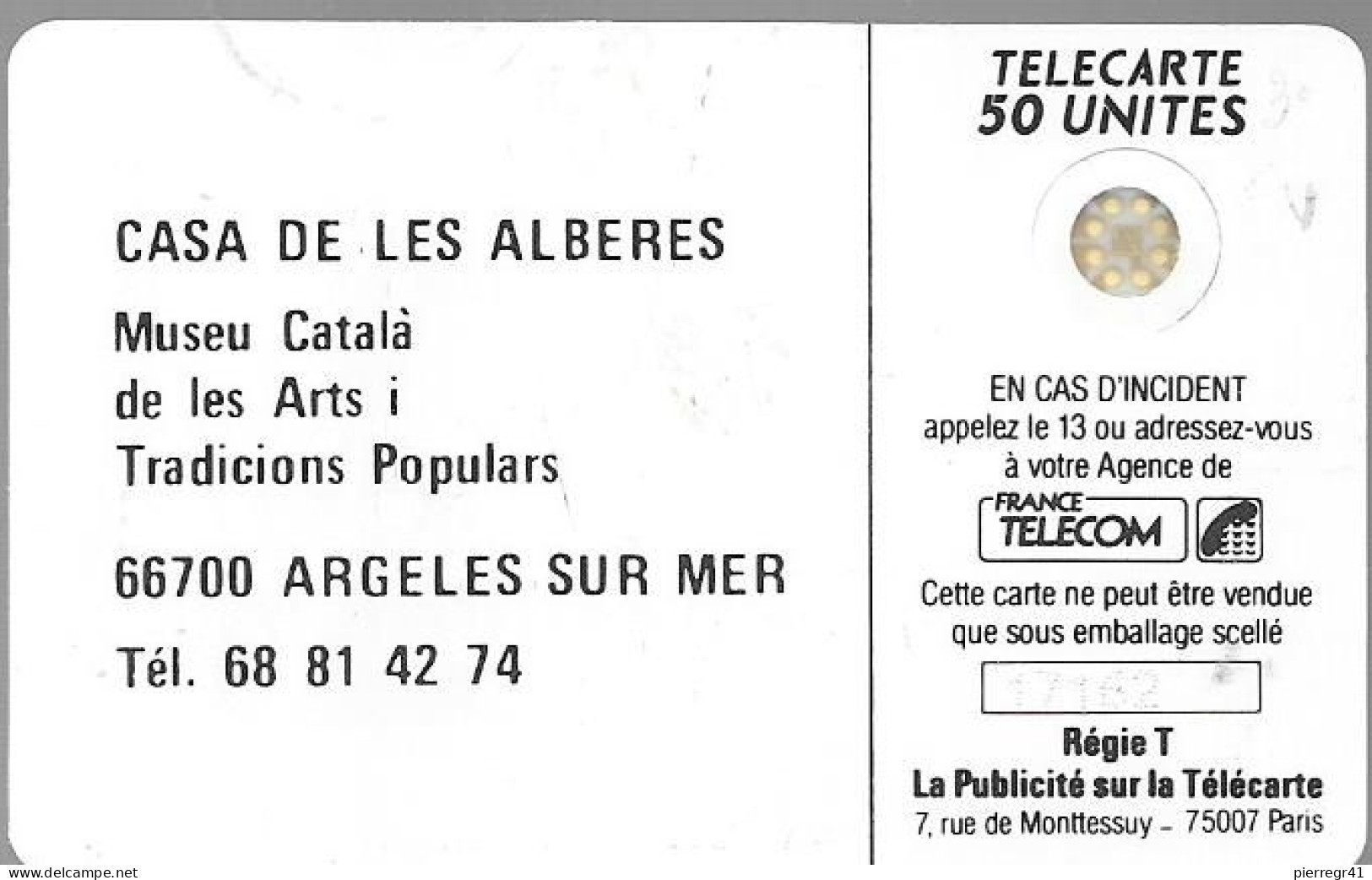 CARTE-PRIVEE-1990-D320-SC4Ab-ARGELES Sur Mer-N°imp 17162-1000ex-Utilisé-TBE/RARE - Privées