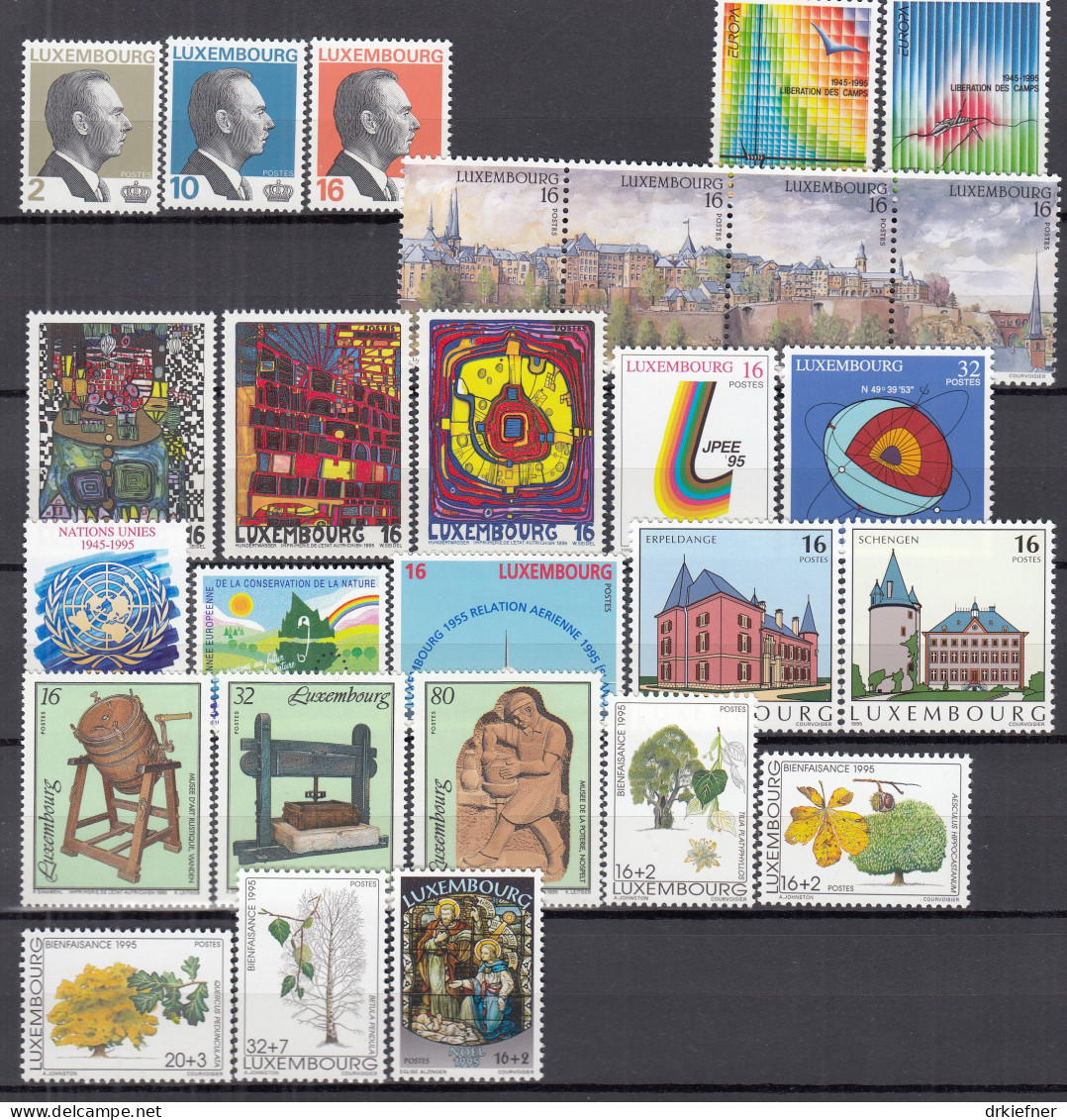 LUXEMBURG  Jahrgang 1995, Postfrisch **, 1357-1366, 1368-1384 - Full Years