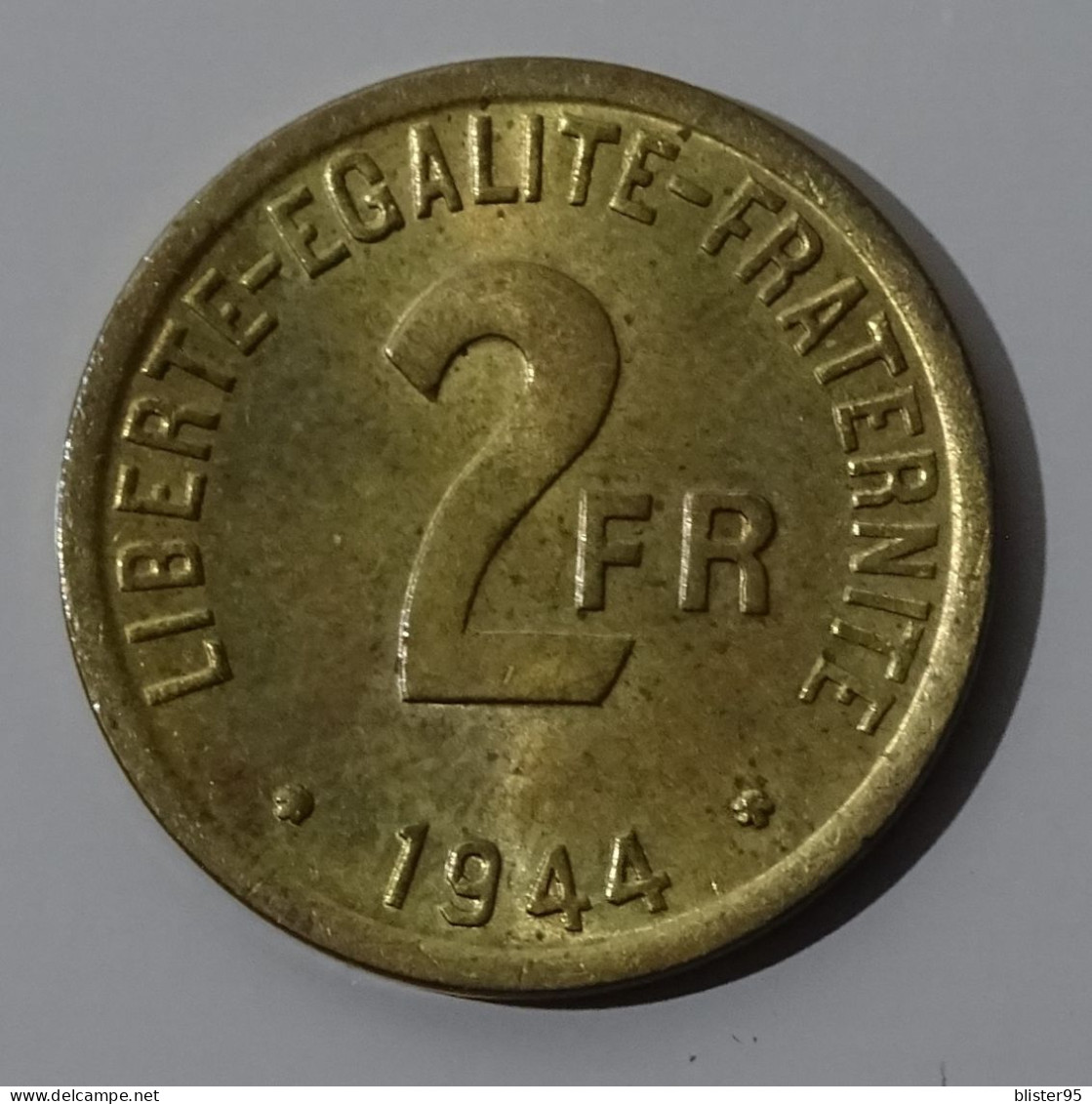 Superbe 2 Francs 1944 France Libre En Sup + - 2 Francs