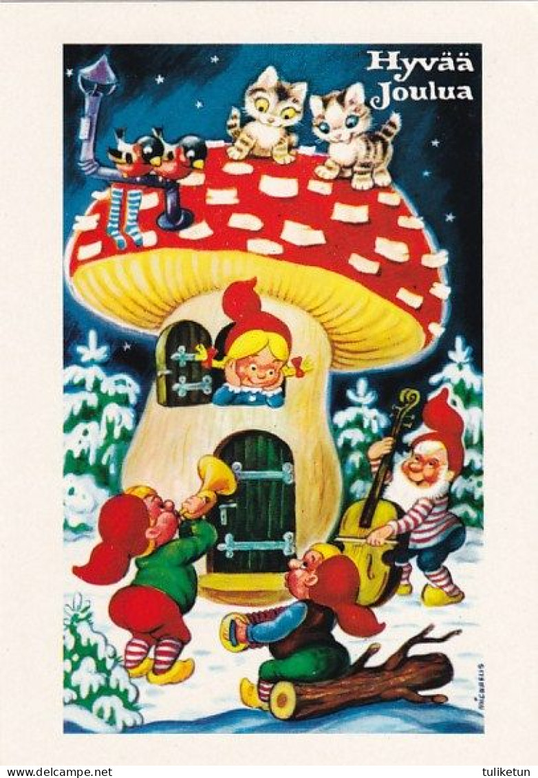 Elves In Orchestra - Birds & Cats Together On The Mushroom - Champignon - Paddestoel - Pilz - Fungo - Cogumelo - Seta - Saint-Valentin