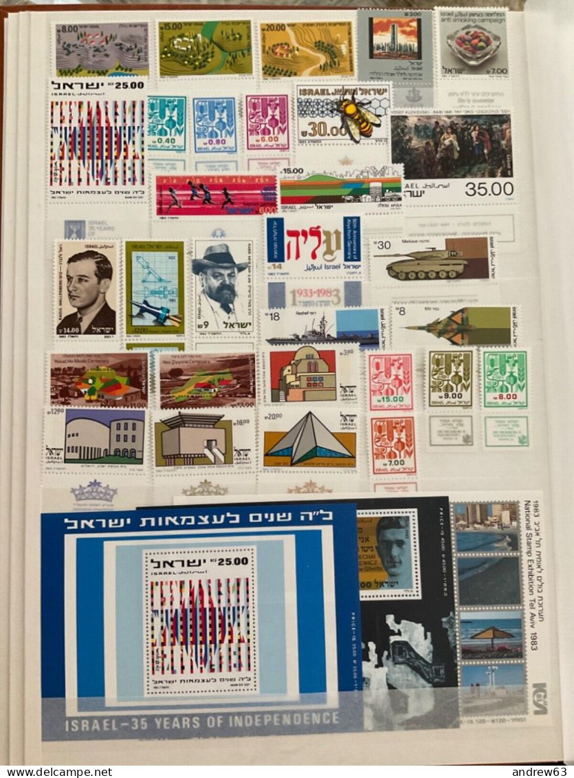 ISRAELE - Israel - 1983+1984 - Annata Completa Con Bandelle - Full Year MNH ** With Tabs - Volledig Jaar