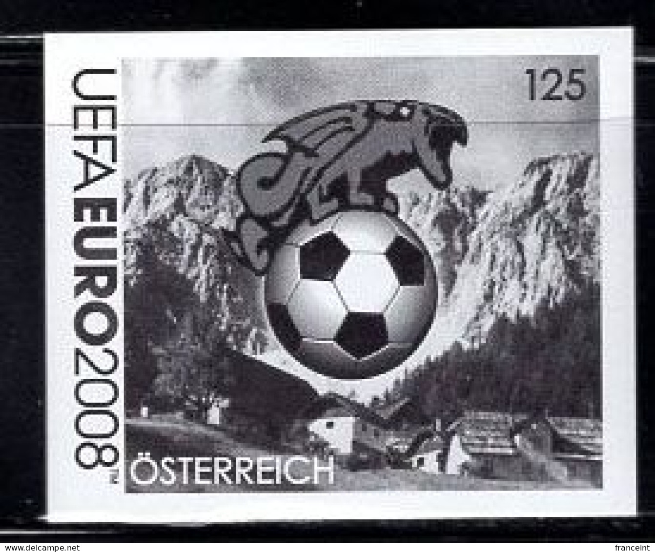 AUSTRIA(2008) Child's Drawing Of Lindwurm. Black Print. - Prove & Ristampe