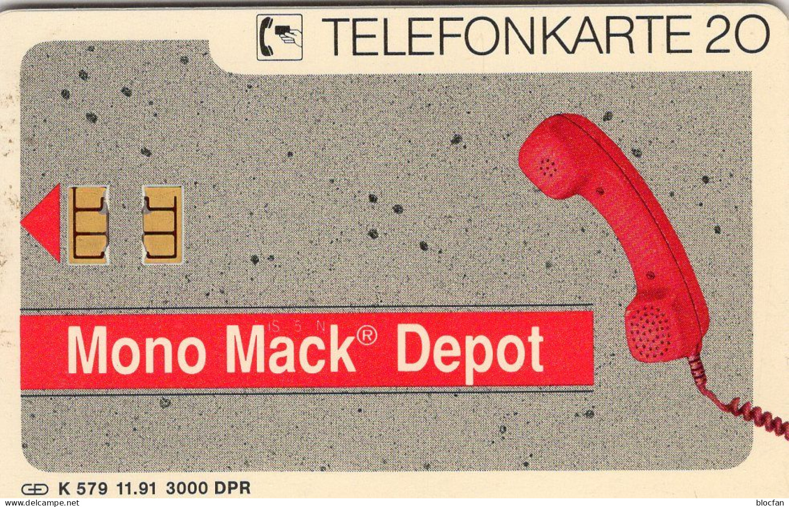 Telefon TK K 579/11.1991 O 20€ 3.000Exemplare Mono Mack Depot Karlsruhe In Kontakt Bleiben TC Phono Phonecard Of Germany - K-Series : Série Clients