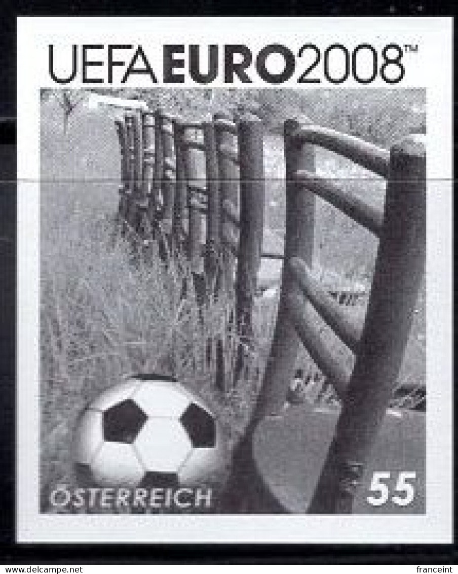 AUSTRIA(2008) Soccer Ball. Chairs. Black Print. - Essais & Réimpressions