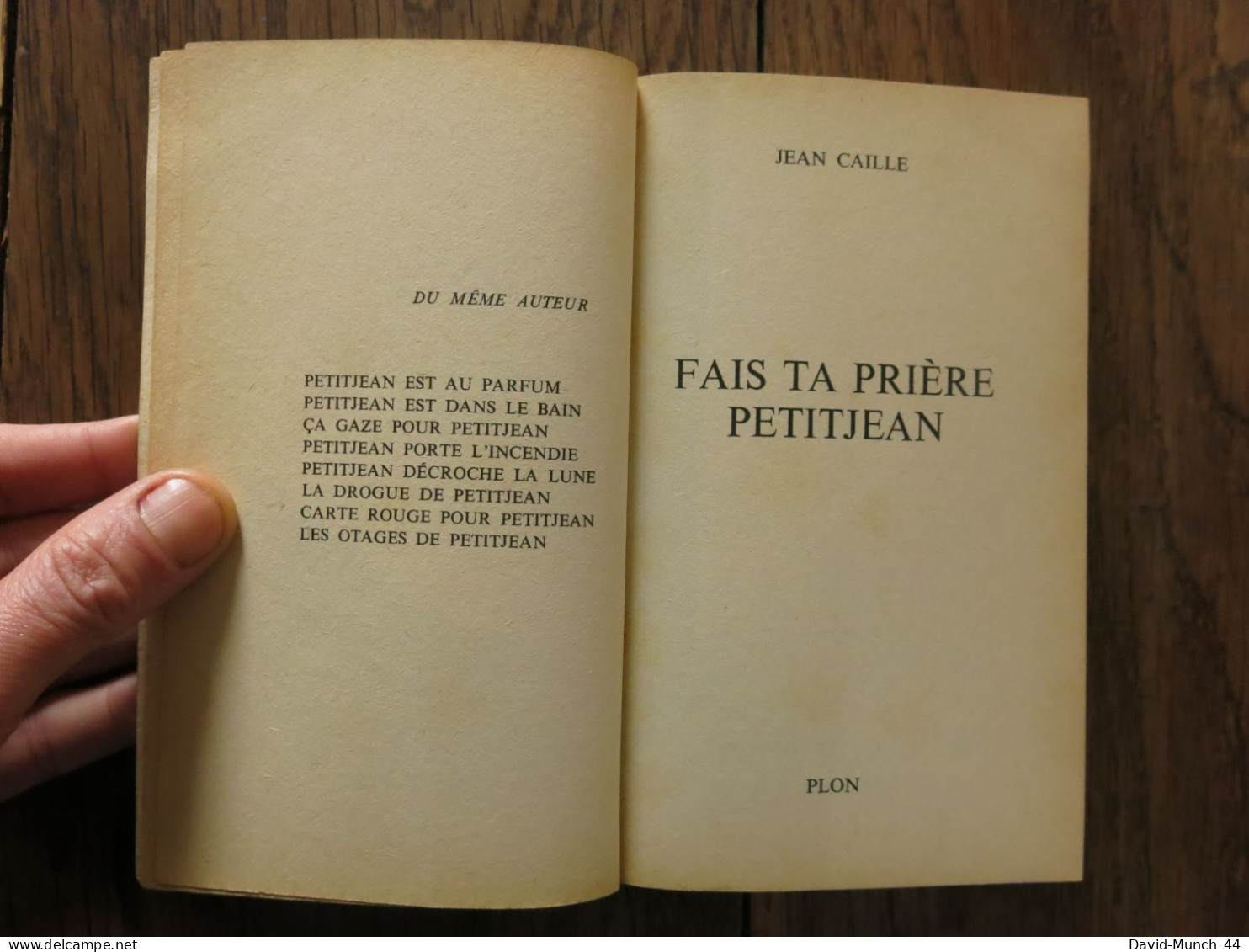 Fais Ta Prière Petitjean De Jean Caille. Plon. 1972 - Plon