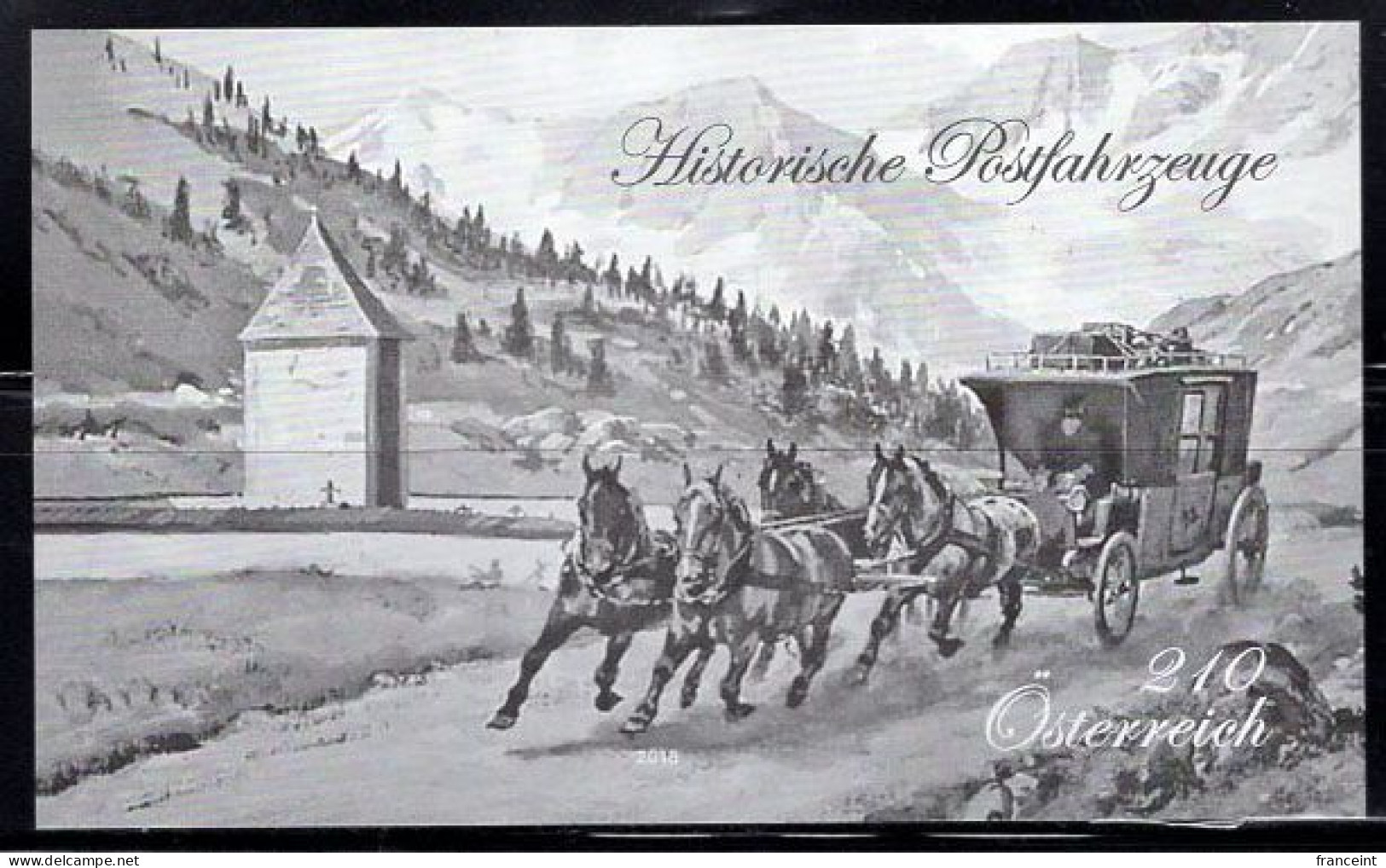 AUSTRIA(2018) Tauern Stagecoach. Black Print Of S/S. - Ensayos & Reimpresiones