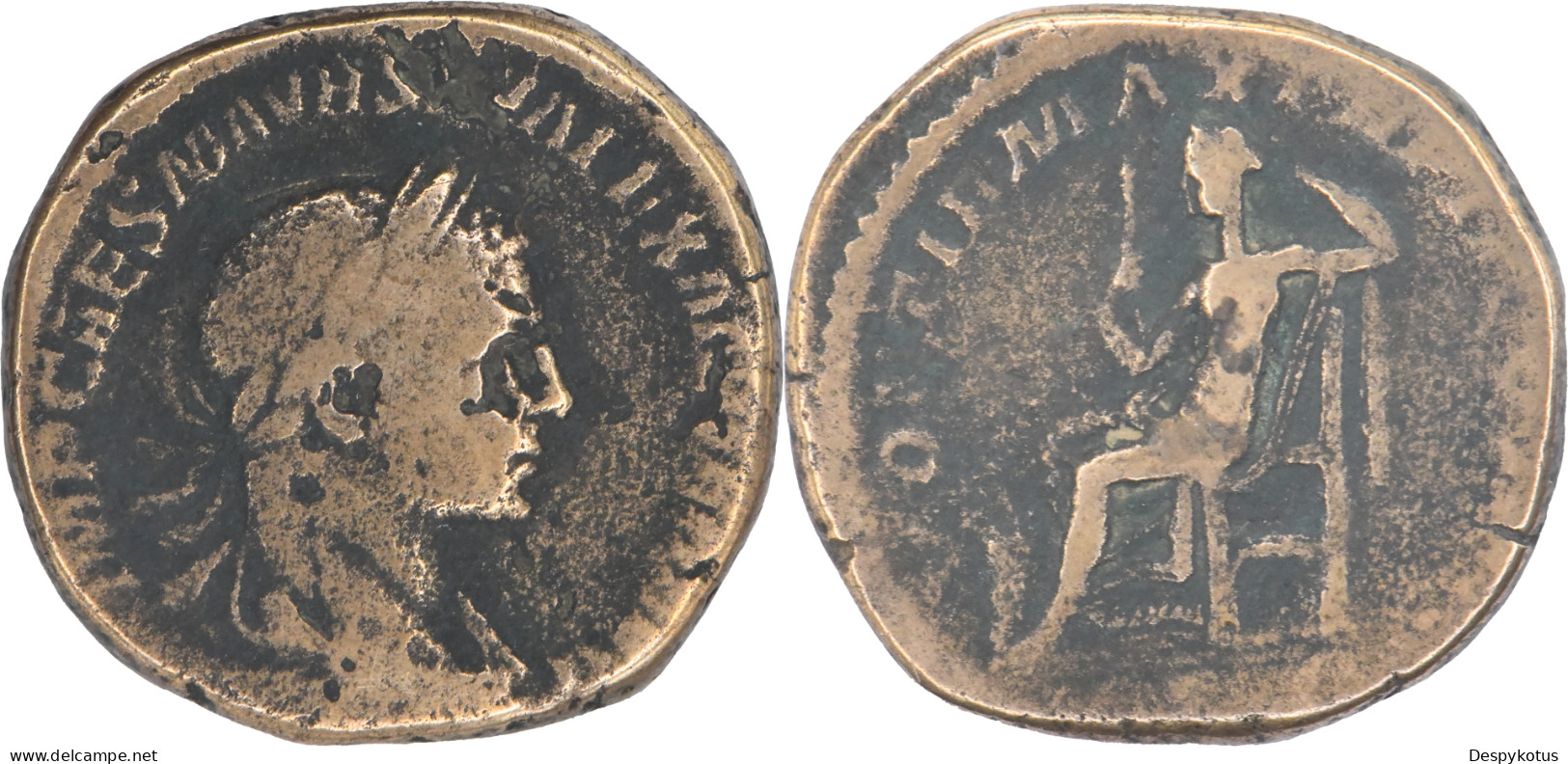 ROME - Sesterce - ALEXANDRE SEVERE - 223 AD - SECVRITAS Assise - RIC.407 - 17-211 - La Dinastia Severi (193 / 235)