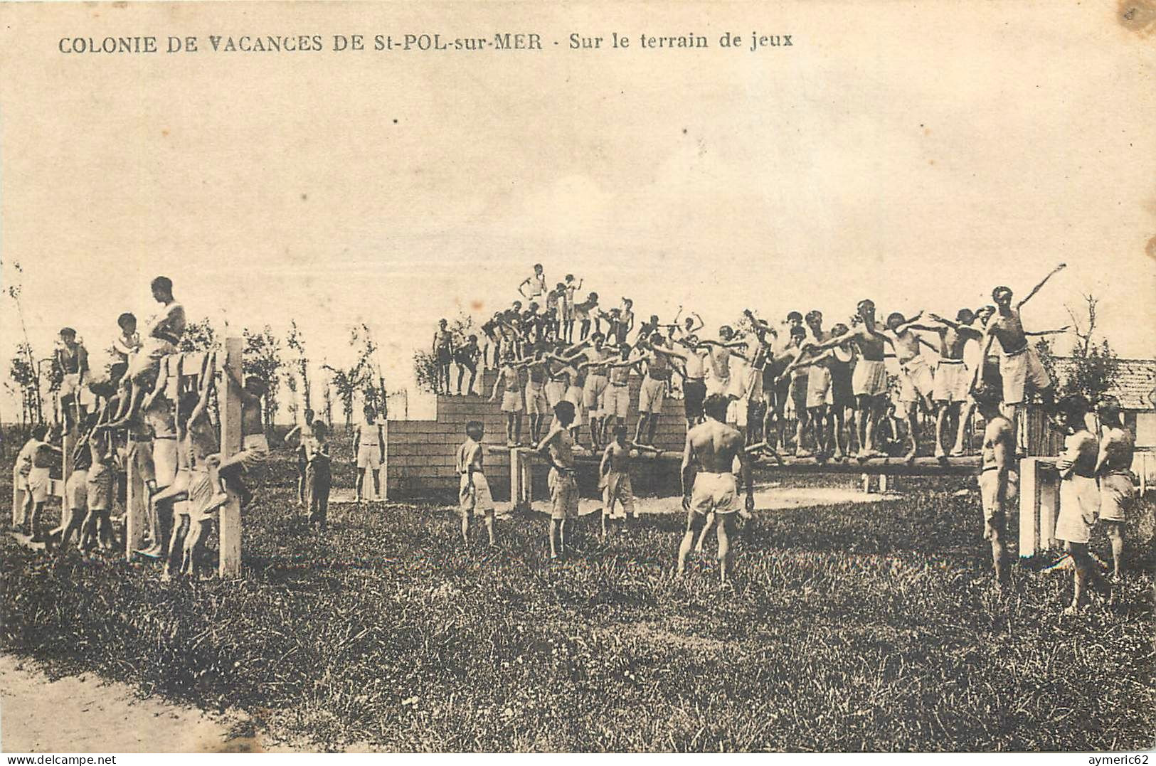 59 SAINT POL SUR MER, Colonie De Vacances, Sur Le Terrain De Jeux, Animée - Saint Pol Sur Mer