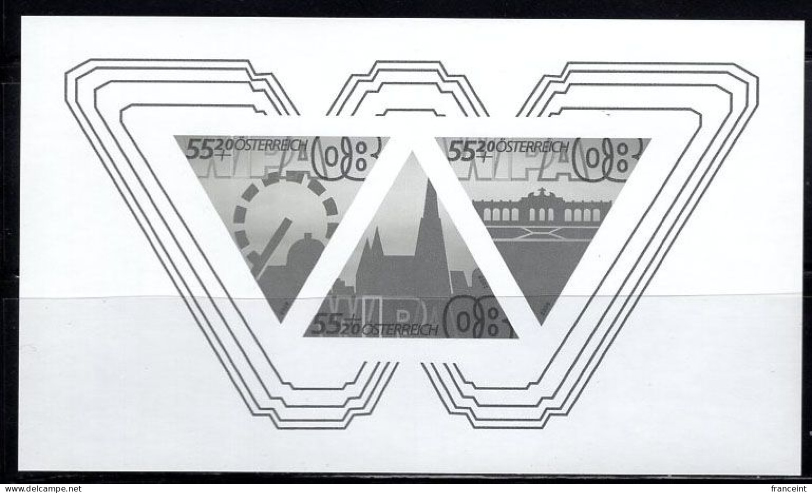 AUSTRIA(2008) WIPA 2008. Black Print Of S/S. - Prove & Ristampe