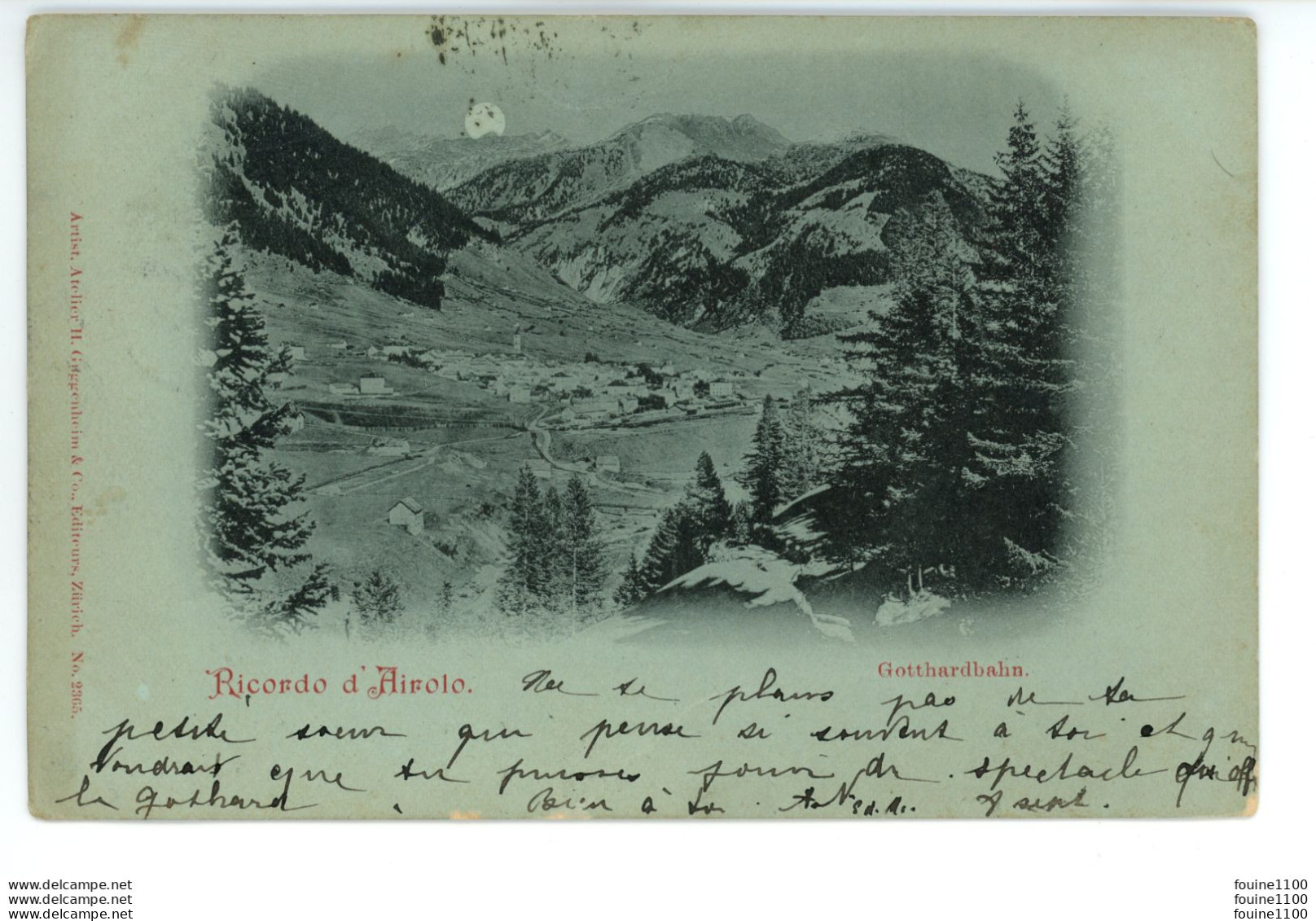 RICORDO D'AIROLO Gotthardbahn ( Année 1898 Airolo ) - Airolo