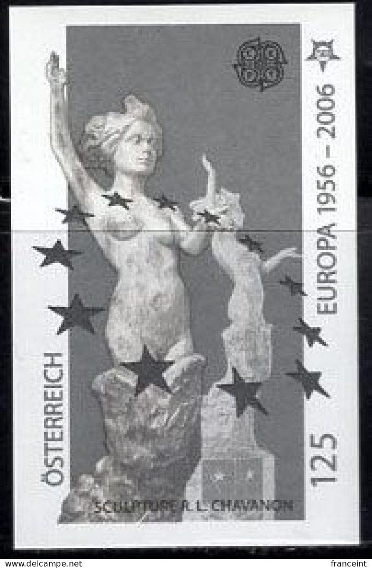 AUSTRIA(2006) Statue Of Nude. Black Print. 50 Years Of CEPT. - Proofs & Reprints