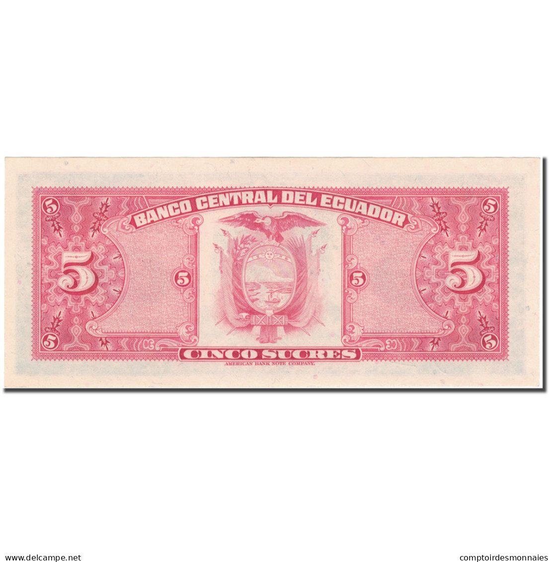 Billet, Équateur, 5 Sucres, 1977-04-29, KM:108a, SPL - Ecuador