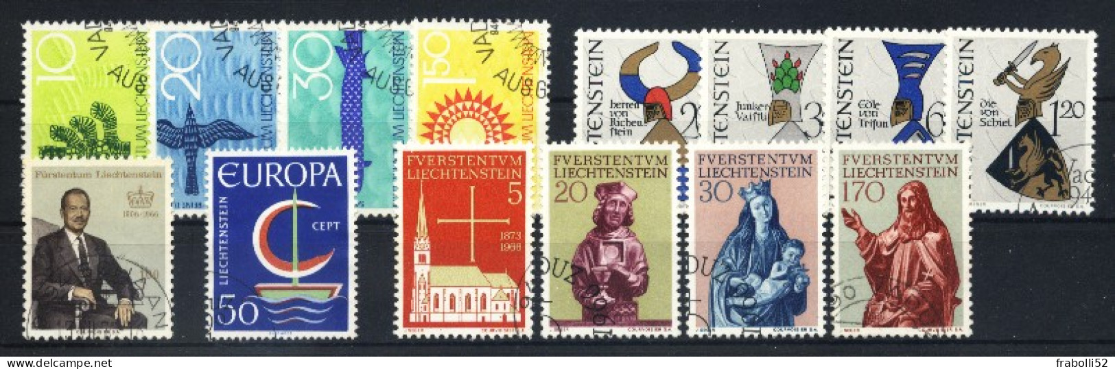 Liechtenstein Usati:  1966 Annata Completa - Full Years