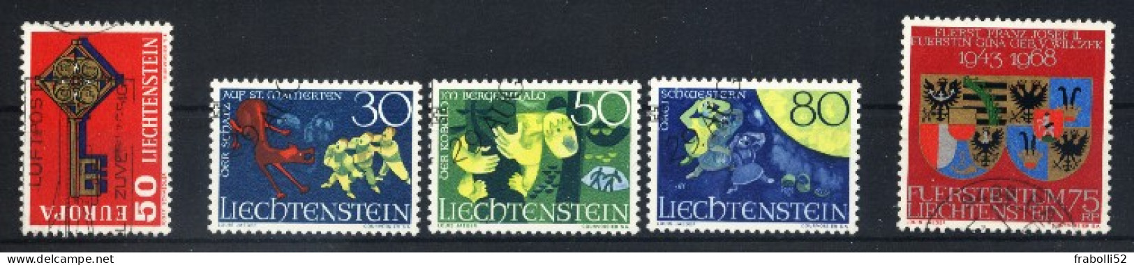 Liechtenstein Usati:  1968 Lotto - Gebruikt