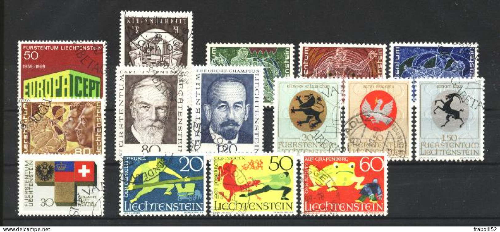 Liechtenstein Usati:  1969 Annata Completa   - Full Years