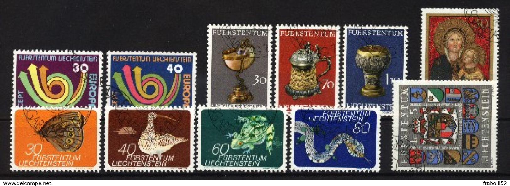 Liechtenstein Usati:  1973 Annata Completa - Años Completos